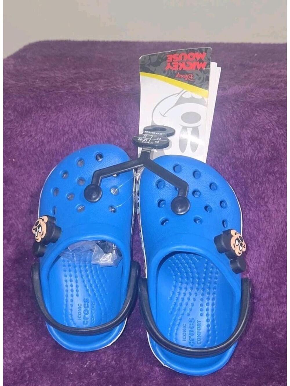 Crocs Toddler's Fun Lab Mickey Mouse Band Clog Blue Size C5